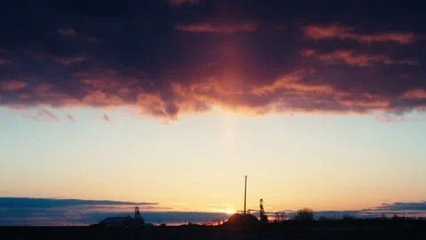 Beautiful shot of sunset clouds Stock Footage 219830401