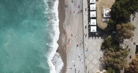 Beautiful shots of the beach with high Video stock 87471754