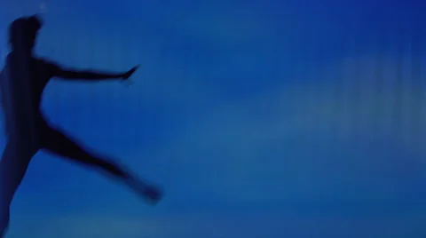 Beautiful silhouette dancers Video stock 64972713