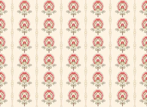 Beautiful silk scarf printed pattern design with floral ecoprint and geomet.. Stock Illustration