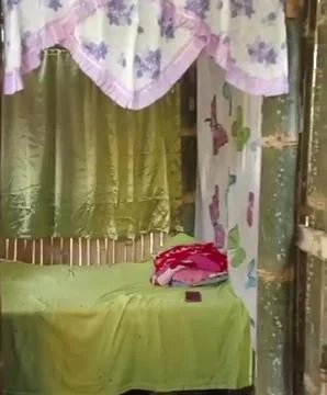 A Beautiful Simple Bed for Sleep Stock Photos