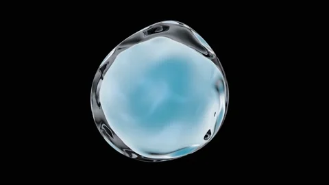Beautiful simple drop of liquid water. Seamless motion loop animation Stock Footage 149244309