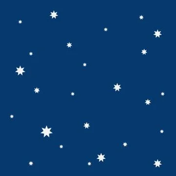 Beautiful simple night starry sky seamless pattern Stock Illustration