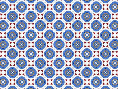 Beautiful simple pattern in blue Stock Illustration