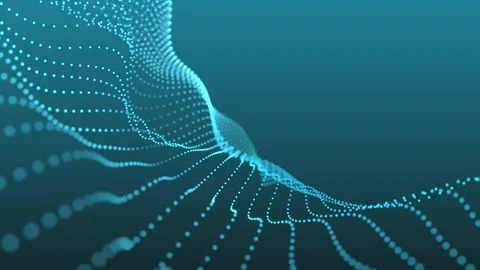 Beautiful sine wave form dot matrix background Video stock 253277138