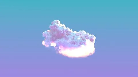 Beautiful single sunrise cloud . cgi nature 3D rendering イラスト素材