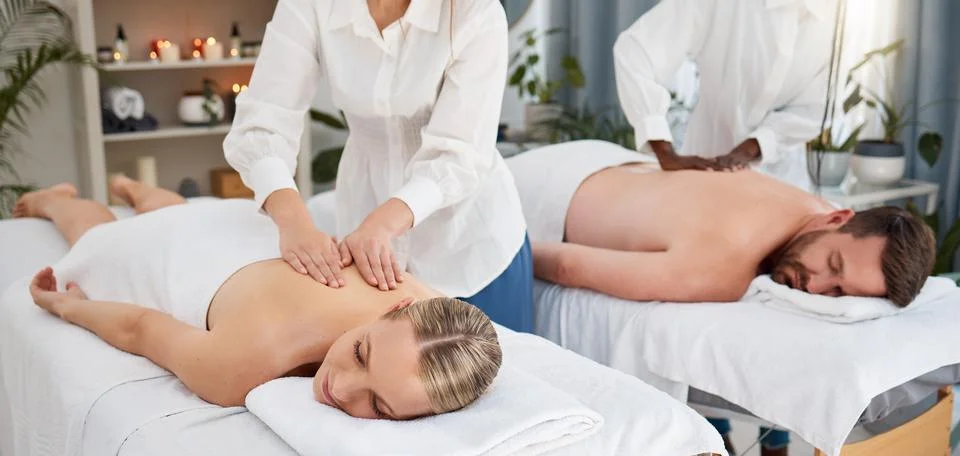 Beautiful skin requires commitment not a miracle. a couple enjoying a day at the Stock Photos