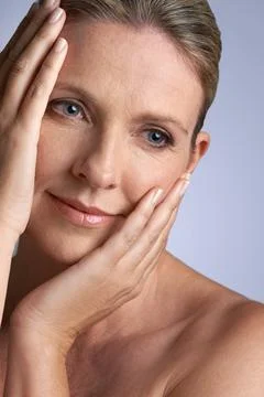 Beautiful skin requires commitment not a miracle. Cropped studio shot of a 스톡 사진