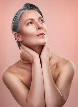 Beautiful skin requires a commitment, not a miracle. Studio shot of a beautiful Stock Photos