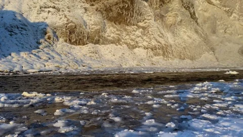 The beautiful Skogafoss Waterfall in Iceland Video stock 335291453