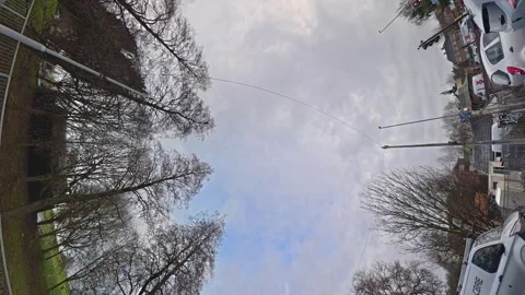 Beautiful Sky and Clouds over Central London City During Car Drive Stock Footage 330363041