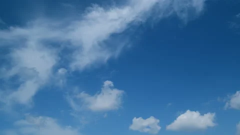 Beautiful sky background. Abstract look of natural white cumulus and cirrus on Video stock 217388967