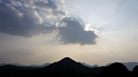 Beautiful sky background with cloud formation Stock Photos