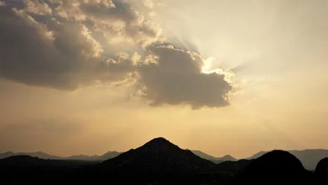 Beautiful sky background with cloud formation Stock Photos