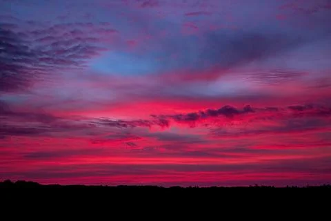 Beautiful sky background with clouds after sunset Stock Photos