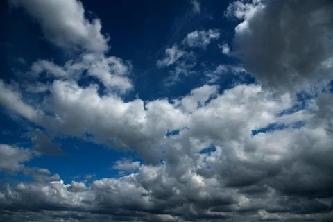 Beautiful sky background with clouds. Stock Photos