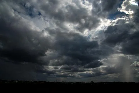 Beautiful sky background with clouds. Stock Photos