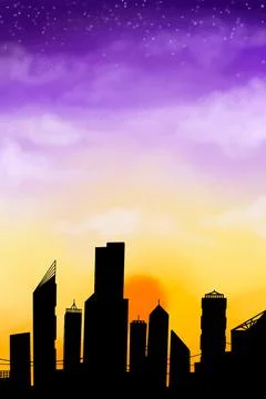 Beautiful Sky Background Vector Stock Illustration