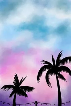 Beautiful Sky Background Vector Stock Illustration