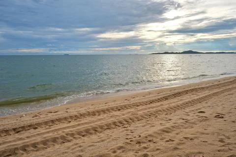 Beautiful sky at the beach Stock Photos