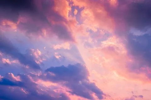 Beautiful sky with cloud and empty area for text. concept Nature for presenta Foto stock