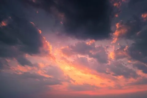 Beautiful sky with cloud and empty area for text. concept Nature for presenta Stock Photos