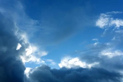 Beautiful sky with cloud before sunset evening . Stock Photos