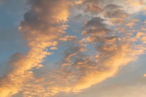 Beautiful sky with cloud before sunset 写真素材