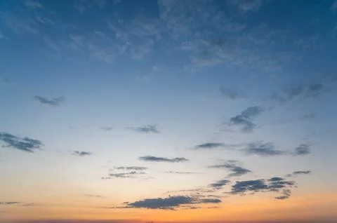 Beautiful sky with cloud before sunset Stock Photos