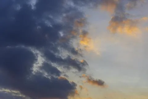 Beautiful sky with cloud before sunset Stock Photos