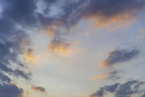 Beautiful sky with cloud before sunset Stock Photos
