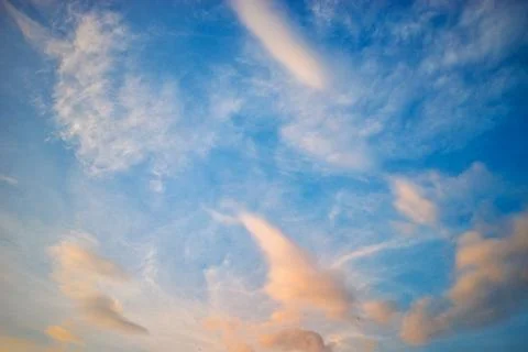 Beautiful sky with cloud before sunset Stock Photos