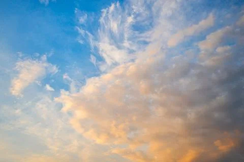 Beautiful sky with cloud before sunset Stock Photos
