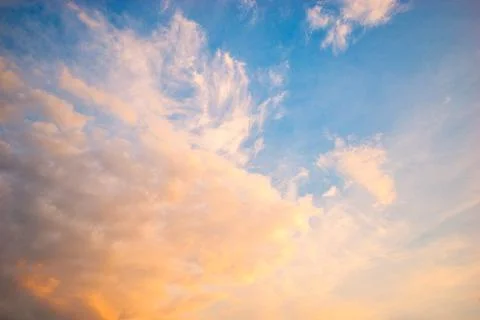 Beautiful sky with cloud before sunset Stock Photos