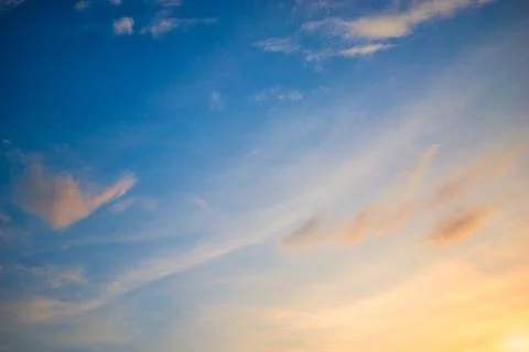 Beautiful sky with cloud before sunset Stock Photos