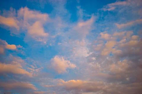 Beautiful sky with cloud before sunset Stock Photos