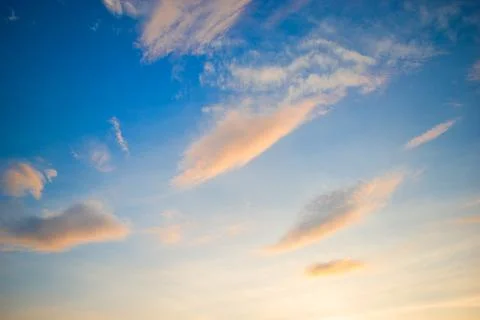 Beautiful sky with cloud before sunset Stock Photos