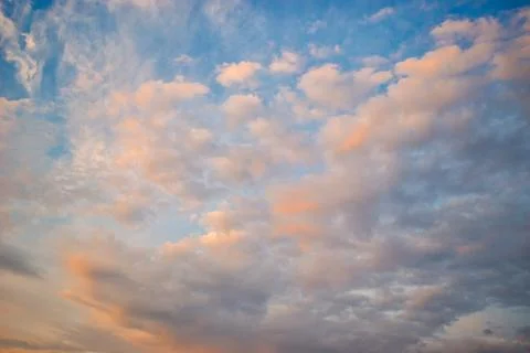 Beautiful sky with cloud before sunset Stock Photos