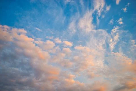 Beautiful sky with cloud before sunset Stock Photos