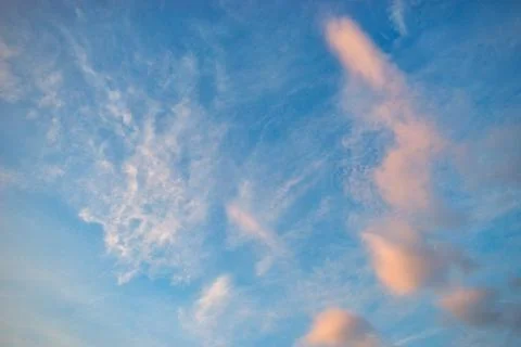Beautiful sky with cloud before sunset Stock Photos