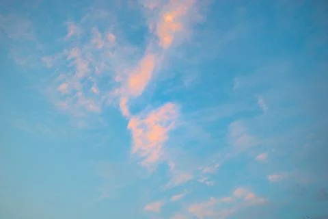 Beautiful sky with cloud before sunset Stock Photos