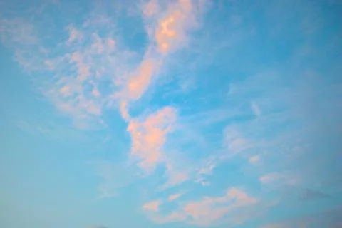 Beautiful sky with cloud before sunset Stock Photos