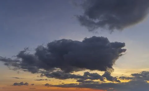 Beautiful sky with cloud before sunset Stock Photos