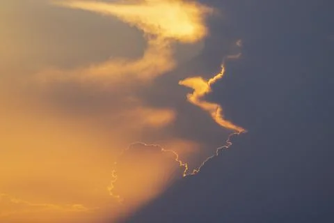 Beautiful sky with cloud before sunset Stock Photos