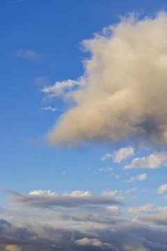 Beautiful sky with cloud before sunset Stock Photos
