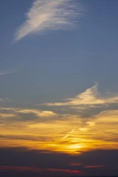 Beautiful sky with cloud before sunset 스톡 사진
