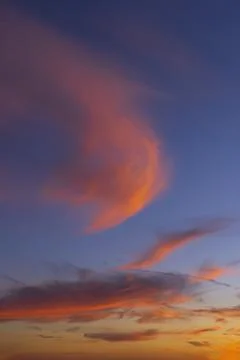 Beautiful sky with cloud before sunset Stock Photos