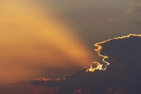 Beautiful sky with cloud before sunset Stock Photos