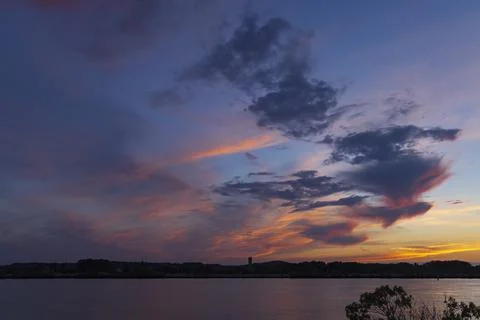 Beautiful sky with cloud before sunset Foto stock