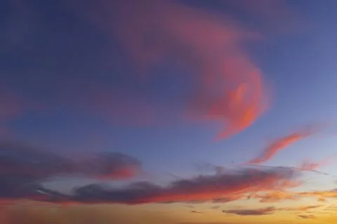 Beautiful sky with cloud before sunset Stock Photos